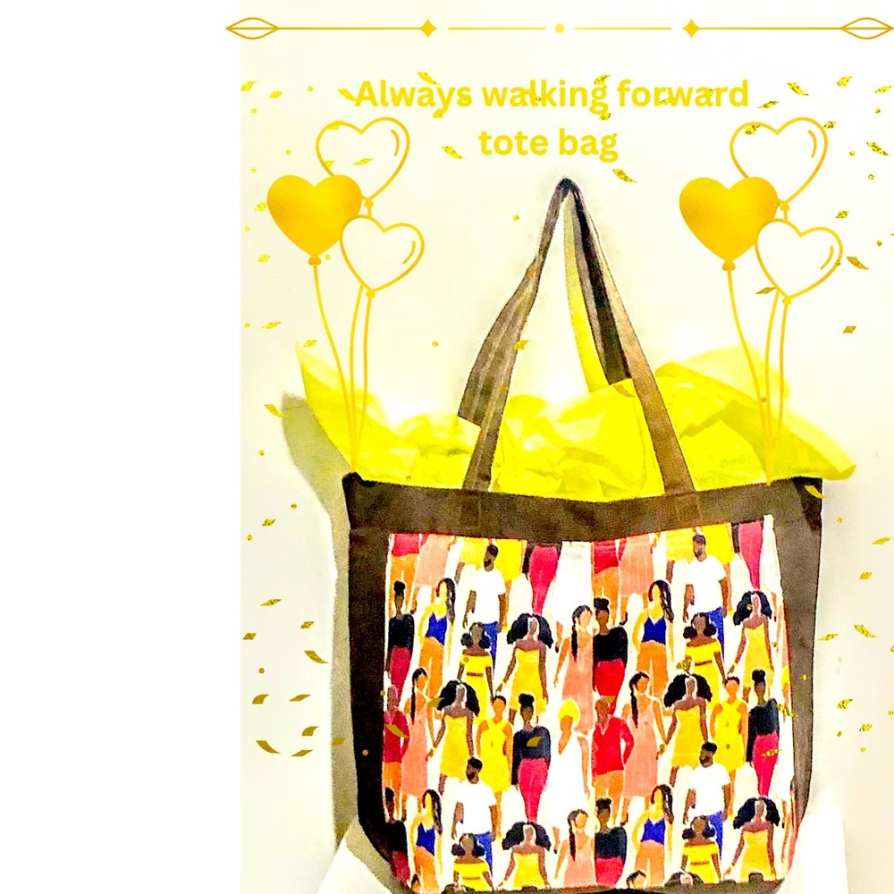 Always walking forward tote bag